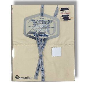 Vintage Wamsutta No Iron King Pillowcase 1pc 50/50 Cotton Polyester Beige NEW